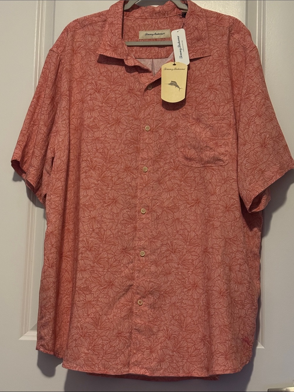 Tommy Bahama Coral Floral Short Sleeve Button-Down Shirt